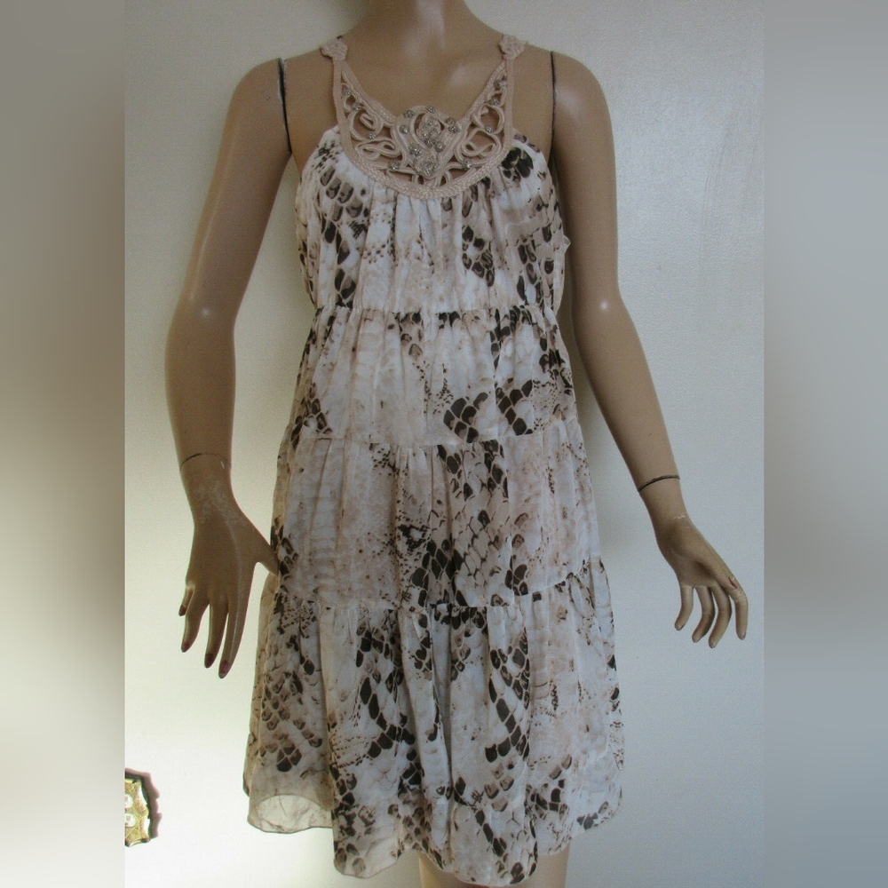 Madison Paige Babydoll Style Sleeveless Dress Fully Lined Women's Medium